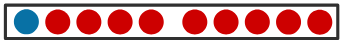 Zehner-Punktstreifen 1+9